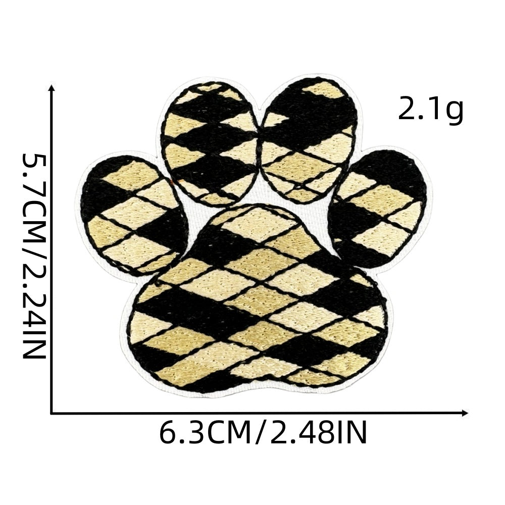 Wholesale Cute colorful bear paw fabric patch embroidery